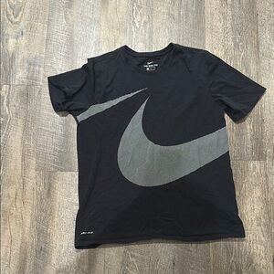 Nike Black and Gray Short Sleeve Tees with Iconic Swoosh